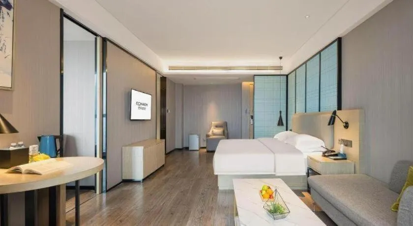 Bed in Echarm Hotel Nanning the MixC Dongmeng Business District