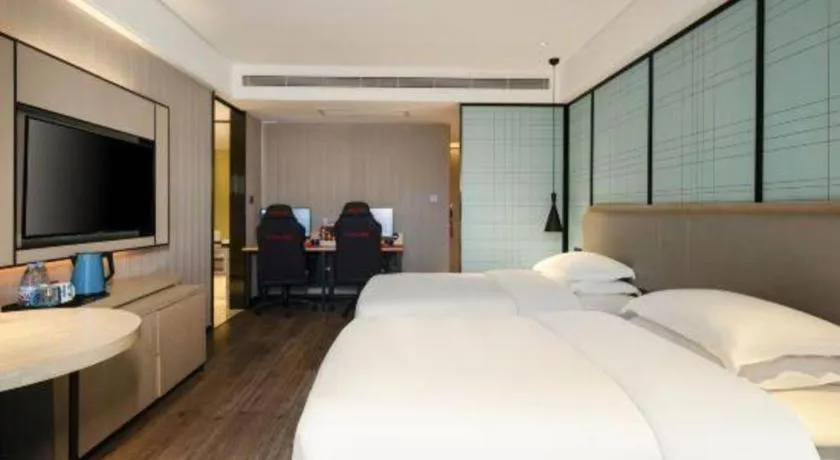 Bed in Echarm Hotel Nanning the MixC Dongmeng Business District