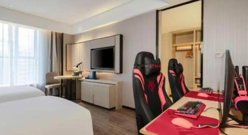 Bed in Echarm Hotel Nanning the MixC Dongmeng Business District