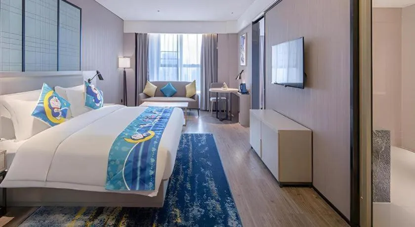 Bed in Echarm Hotel Nanning the MixC Dongmeng Business District