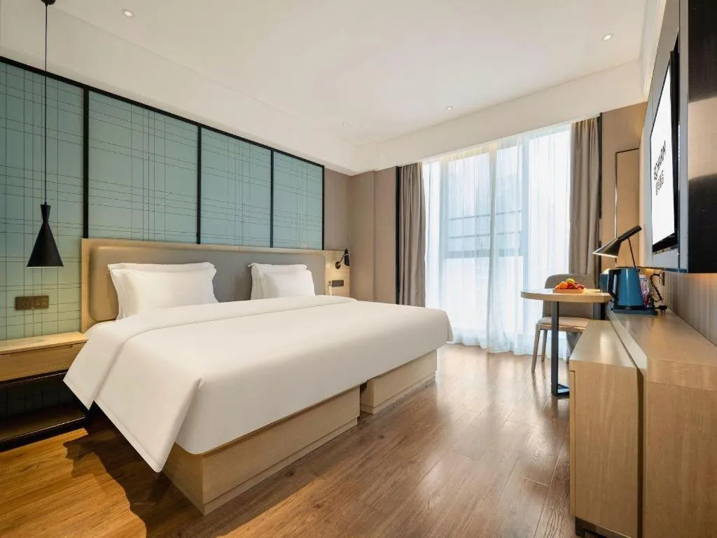 Bed in Echarm Hotel Nanning the MixC Dongmeng Business District