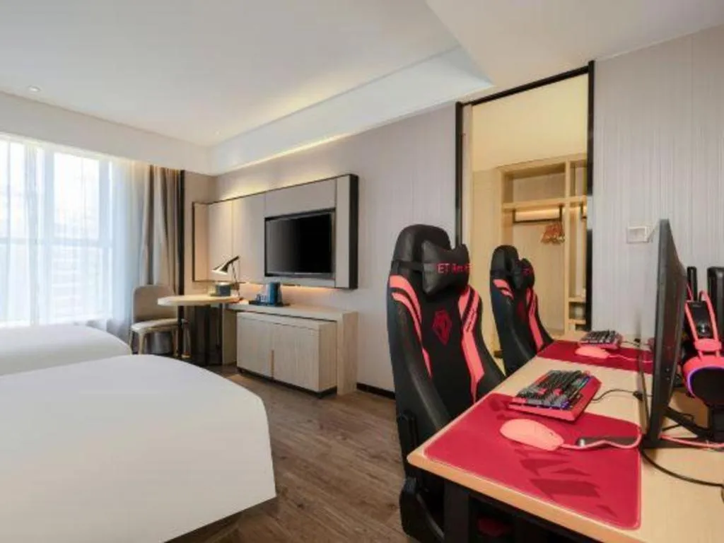 Bed in Echarm Hotel Nanning the MixC Dongmeng Business District