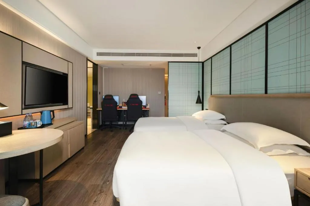 Bed in Echarm Hotel Nanning the MixC Dongmeng Business District