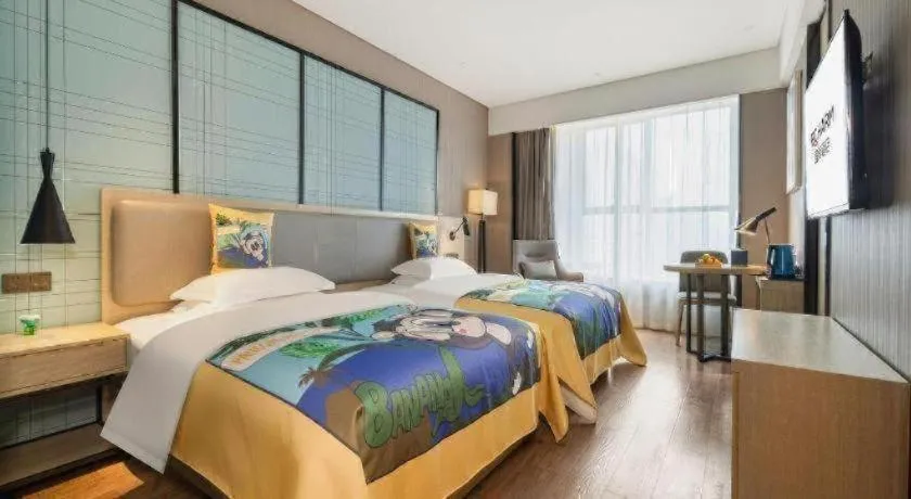 Bed in Echarm Hotel Nanning the MixC Dongmeng Business District