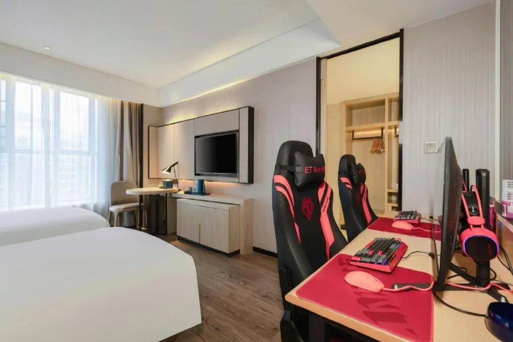 Bed in Echarm Hotel Nanning the MixC Dongmeng Business District