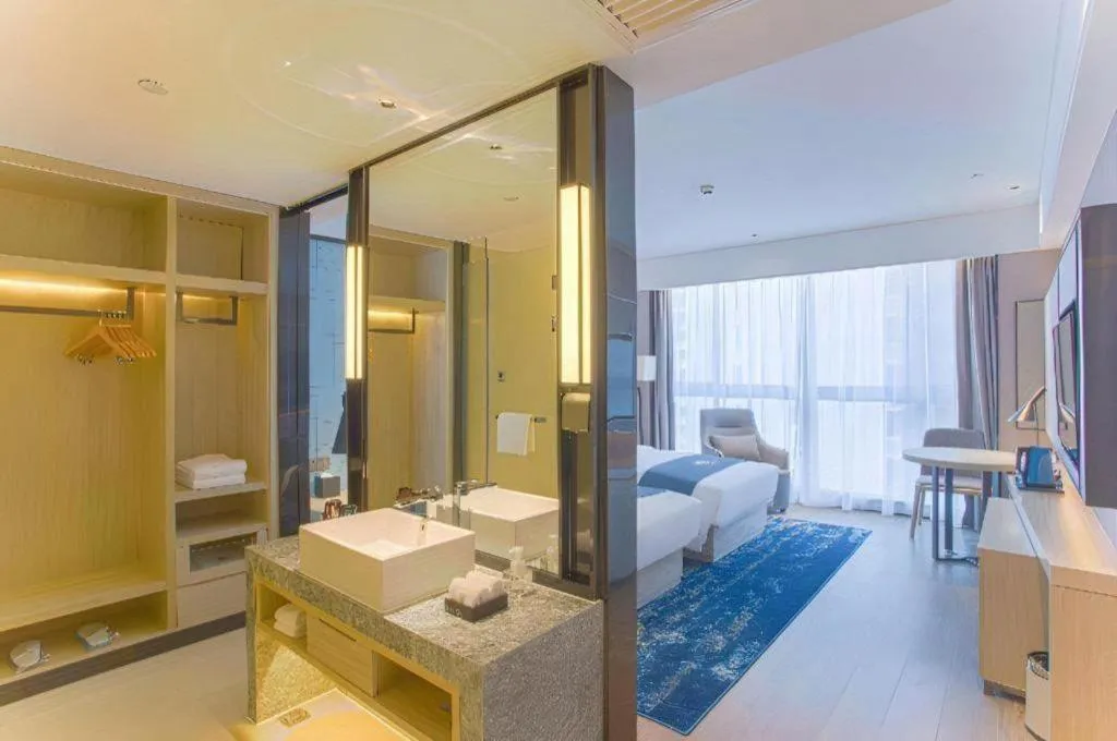 Bed in Echarm Hotel Nanning the MixC Dongmeng Business District