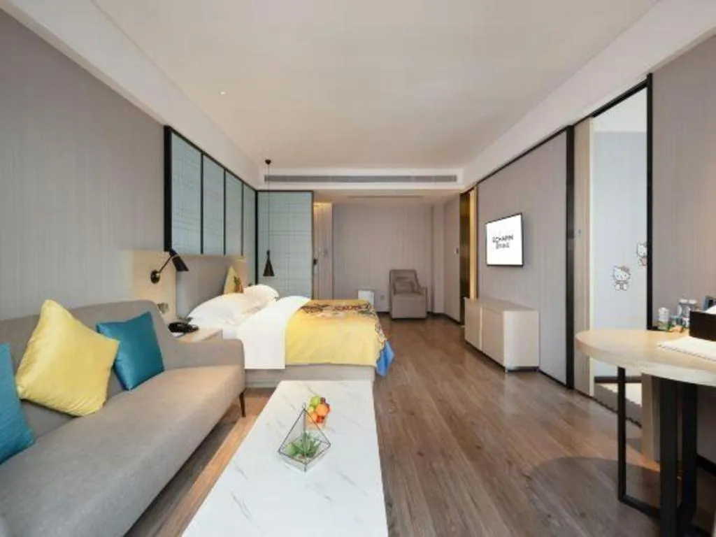 Bed in Echarm Hotel Nanning the MixC Dongmeng Business District