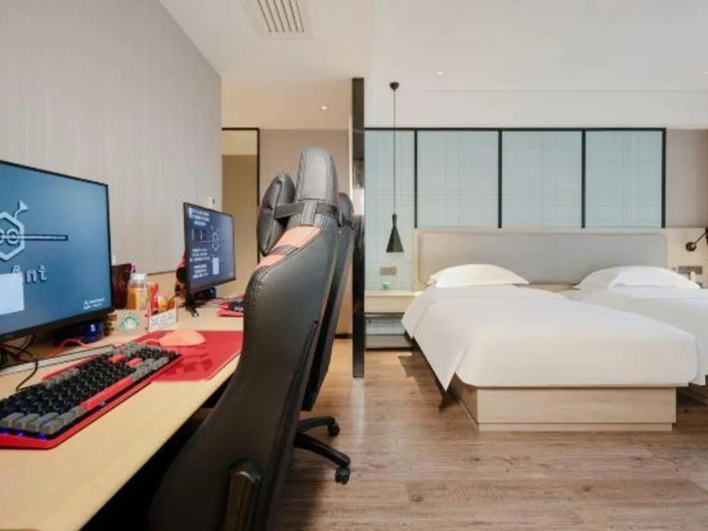 Bed in Echarm Hotel Nanning the MixC Dongmeng Business District