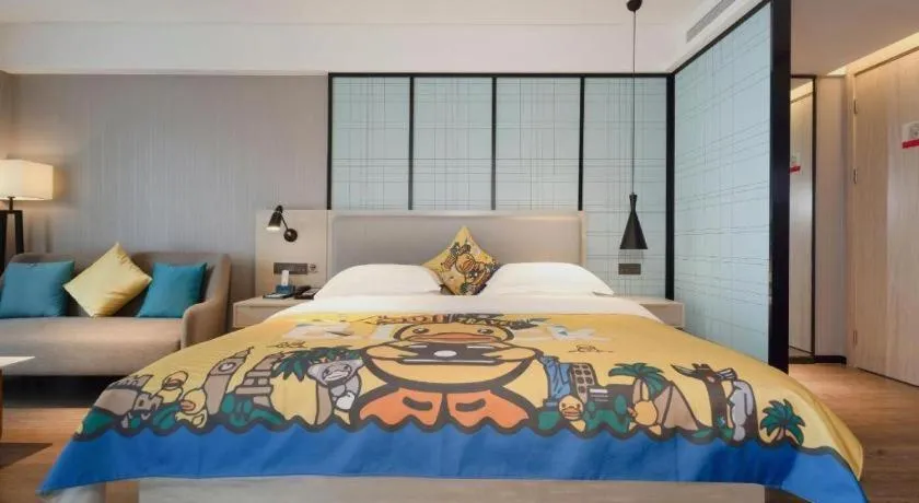 Bed in Echarm Hotel Nanning the MixC Dongmeng Business District