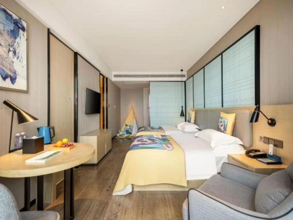 Bed in Echarm Hotel Nanning the MixC Dongmeng Business District