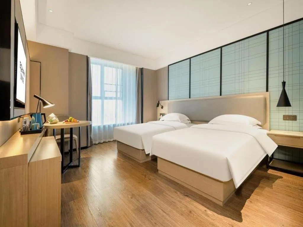 Bed in Echarm Hotel Nanning the MixC Dongmeng Business District