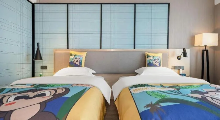 Bed in Echarm Hotel Nanning the MixC Dongmeng Business District