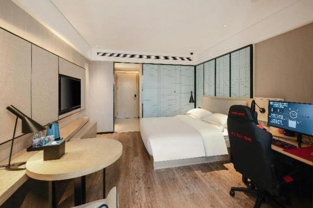 Bed in Echarm Hotel Nanning the MixC Dongmeng Business District