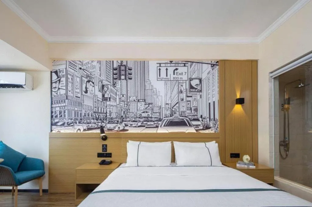 Bed in City Comfort Inn Qingyuan Longtang Light Rail Changlong