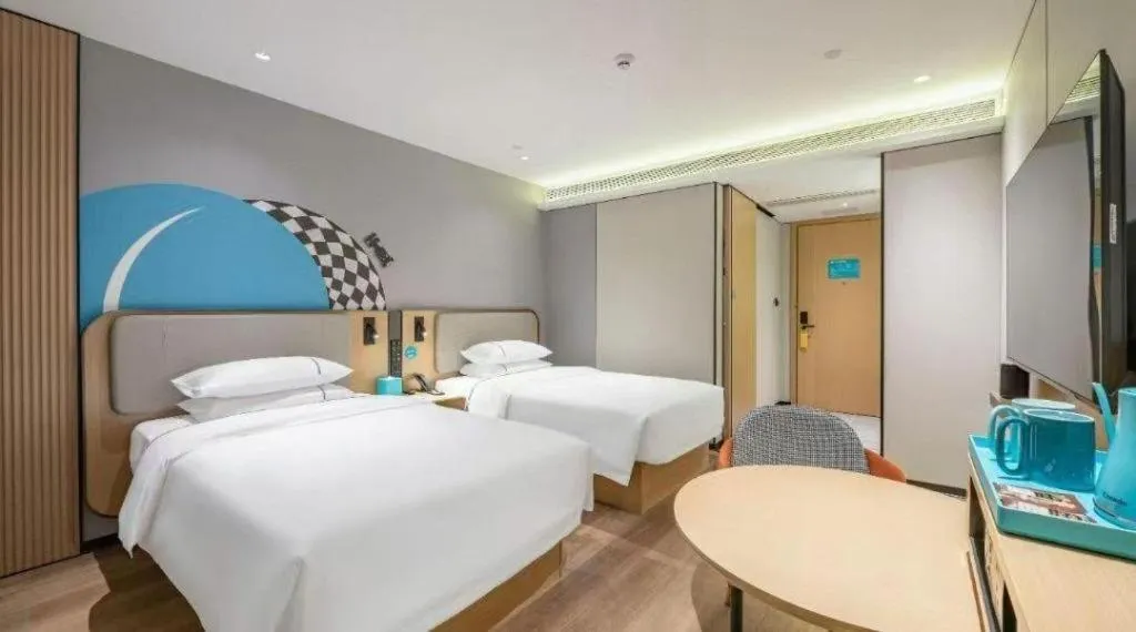Bed in City Comfort Inn Qingyuan Longtang Light Rail Changlong