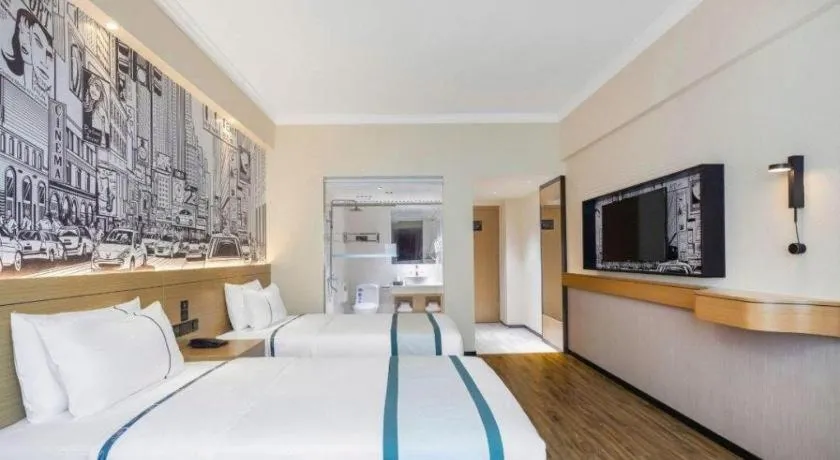 Bed in City Comfort Inn Qingyuan Longtang Light Rail Changlong