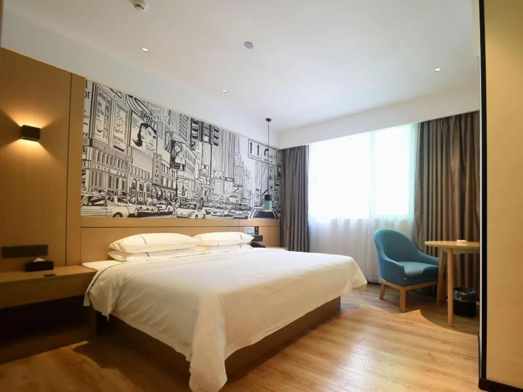 Bed in City Comfort Inn Qingyuan Longtang Light Rail Changlong