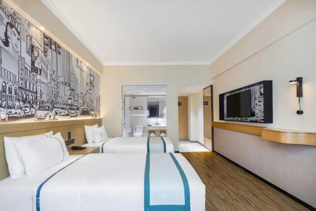 Bed in City Comfort Inn Qingyuan Longtang Light Rail Changlong