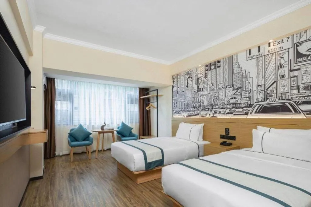 Bed in City Comfort Inn Qingyuan Longtang Light Rail Changlong