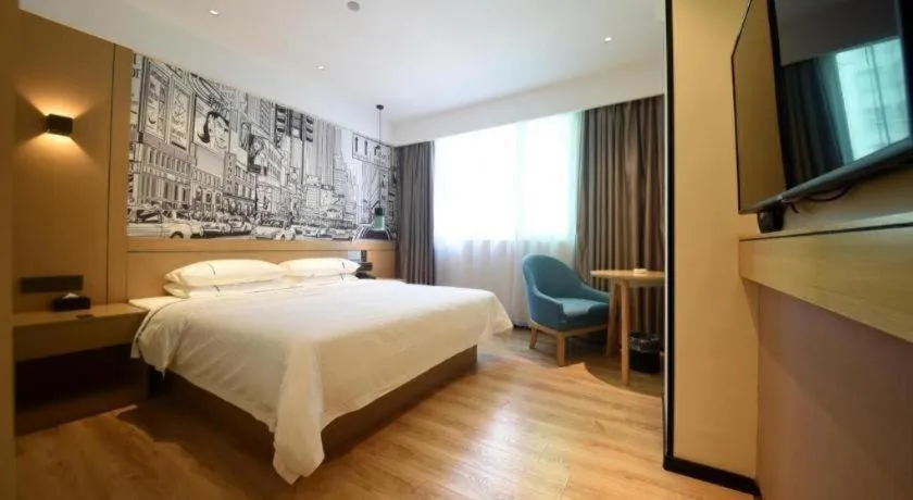 Bed in City Comfort Inn Qingyuan Longtang Light Rail Changlong