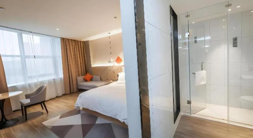 Bed in Borrman Hotel Yongzhou High Speed Railway Station