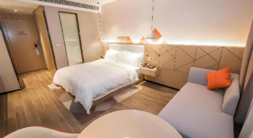 Bed in Borrman Hotel Yongzhou High Speed Railway Station