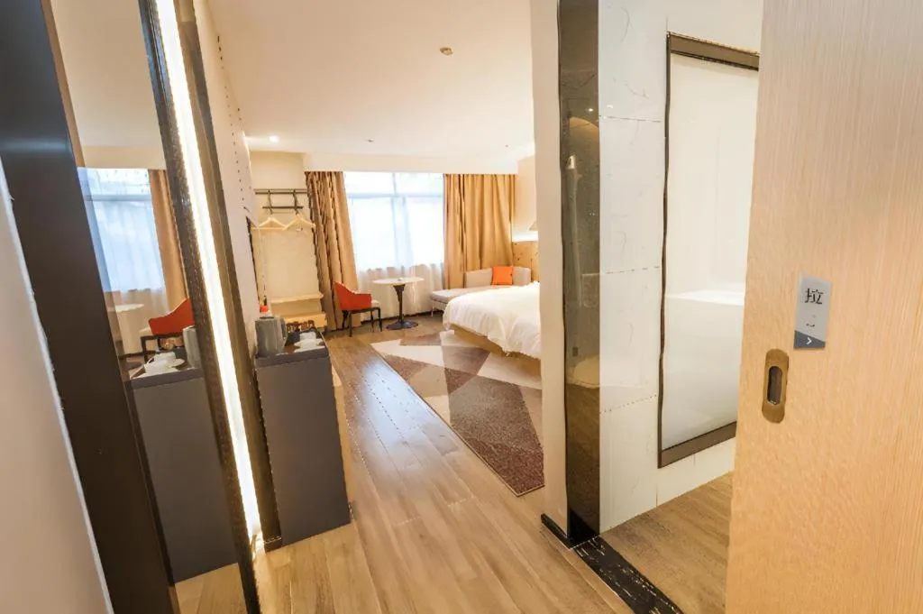 Bed in Borrman Hotel Yongzhou High Speed Railway Station