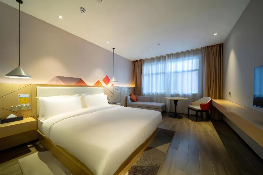 Bed in Borrman Hotel Yongzhou High Speed Railway Station