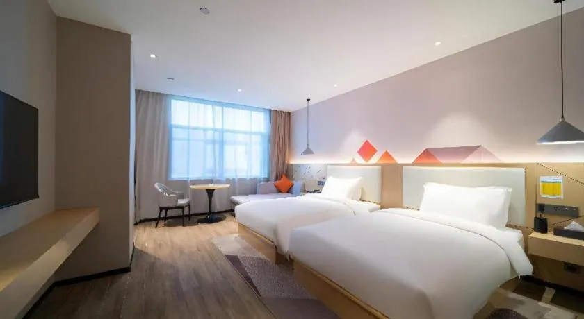 Bed in Borrman Hotel Yongzhou High Speed Railway Station