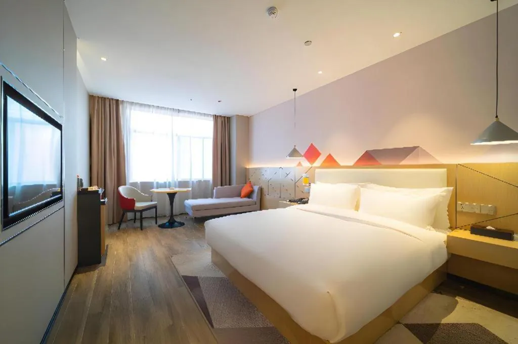 Bed in Borrman Hotel Yongzhou High Speed Railway Station