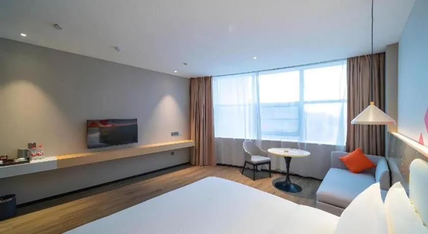 Bed in Borrman Hotel Yongzhou High Speed Railway Station