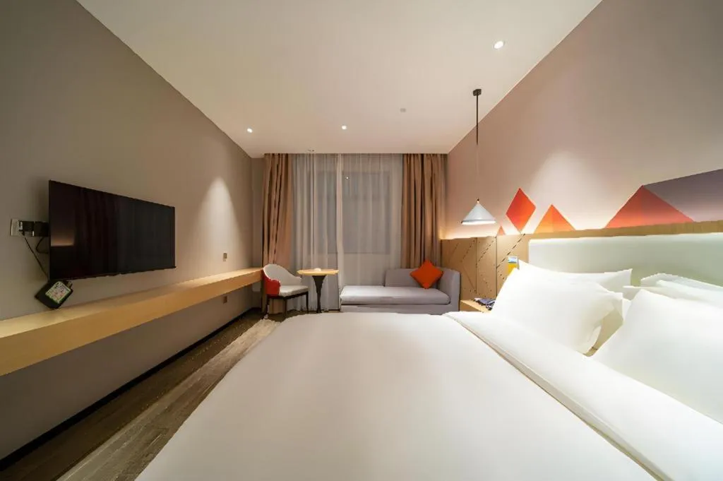 Bed in Borrman Hotel Yongzhou High Speed Railway Station