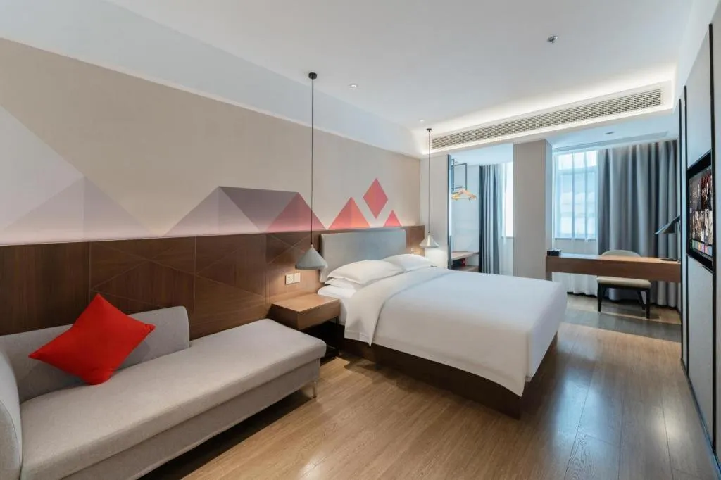 Bed in Borrman Hotel Hezhou High Speed Railway Station Guangming Avenue