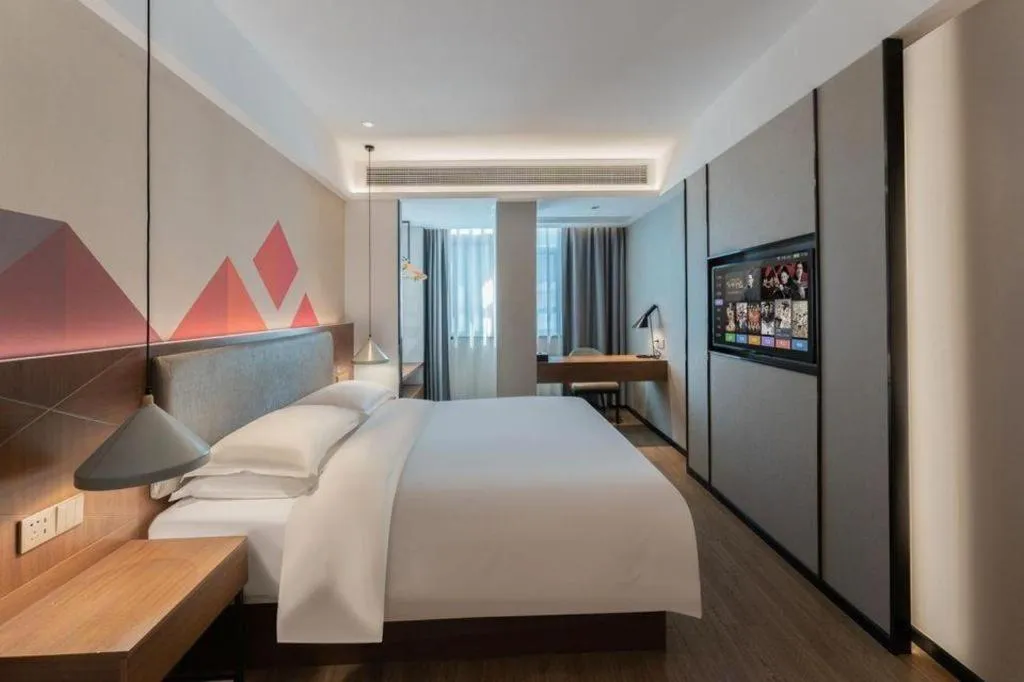 Bed in Borrman Hotel Hezhou High Speed Railway Station Guangming Avenue