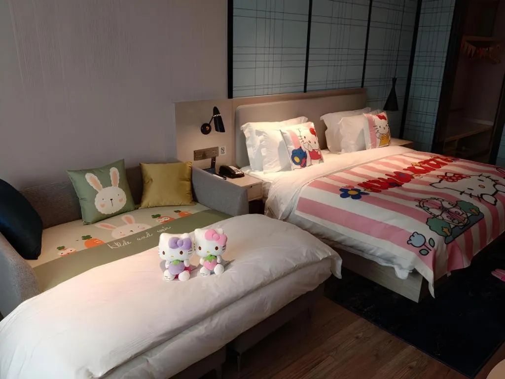 Bed in Echarm Hotel Fangchenggang Qisha