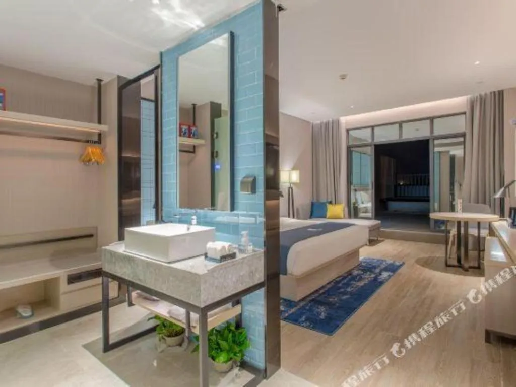 Bed in Echarm Hotel Fangchenggang Qisha