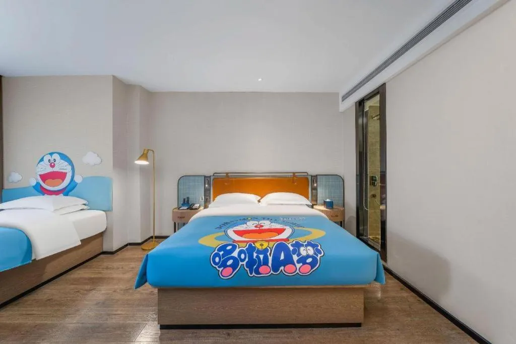 Bed in Echarm Hotel Liuzhou Yaobu Ancient Town