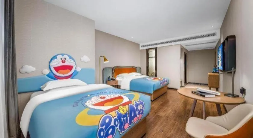 Bed in Echarm Hotel Liuzhou Yaobu Ancient Town