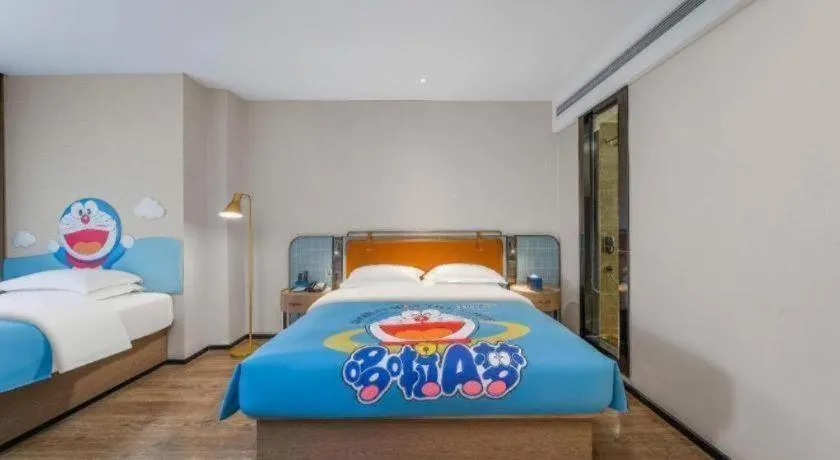 Bed in Echarm Hotel Liuzhou Yaobu Ancient Town