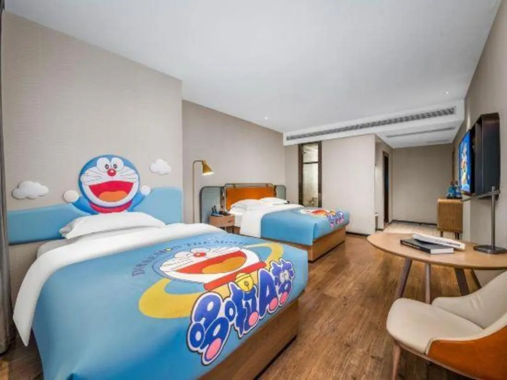 Bed in Echarm Hotel Liuzhou Yaobu Ancient Town