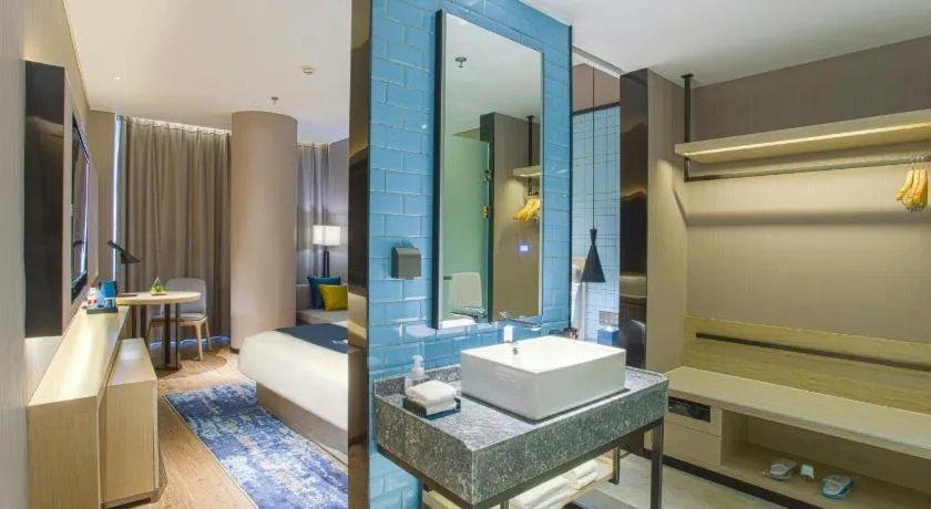 Bed in Echarm Hotel Liuzhou Liudong Wuling Liuzhou Automobile