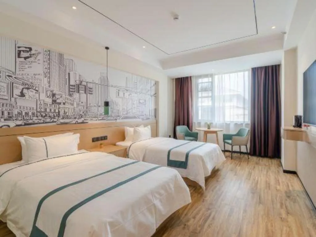 Bed in City Comfort Inn Hefei 1912 Ganghui Plaza