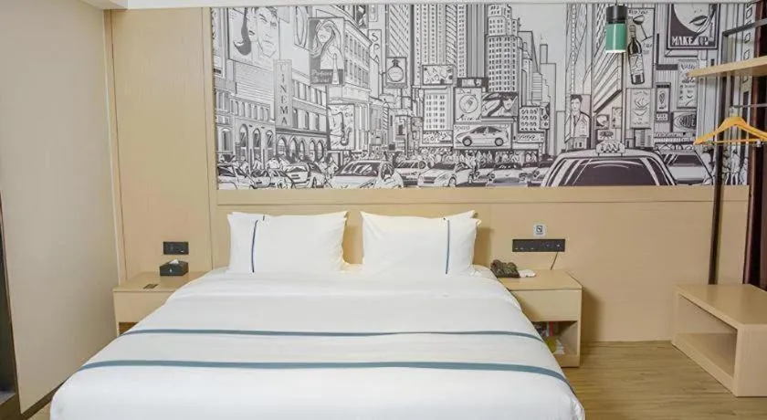 Bed in City Comfort Inn Yangxin High-speed Railway Station