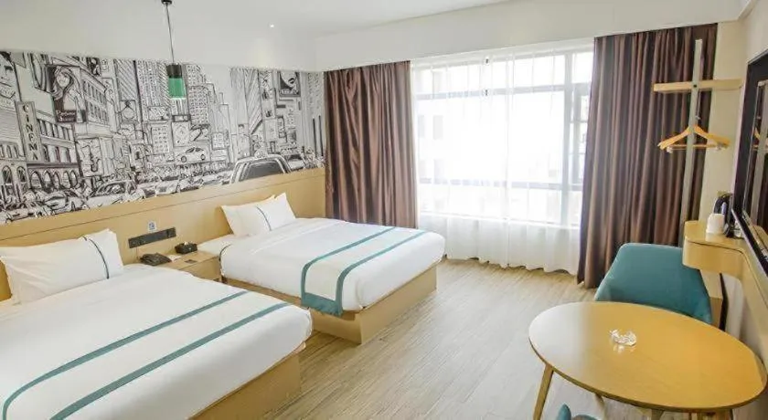 Bed in City Comfort Inn Yangxin High-speed Railway Station