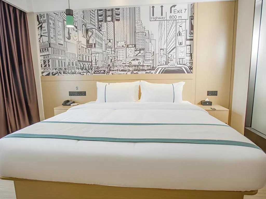 Bed in City Comfort Inn Yangxin High-speed Railway Station
