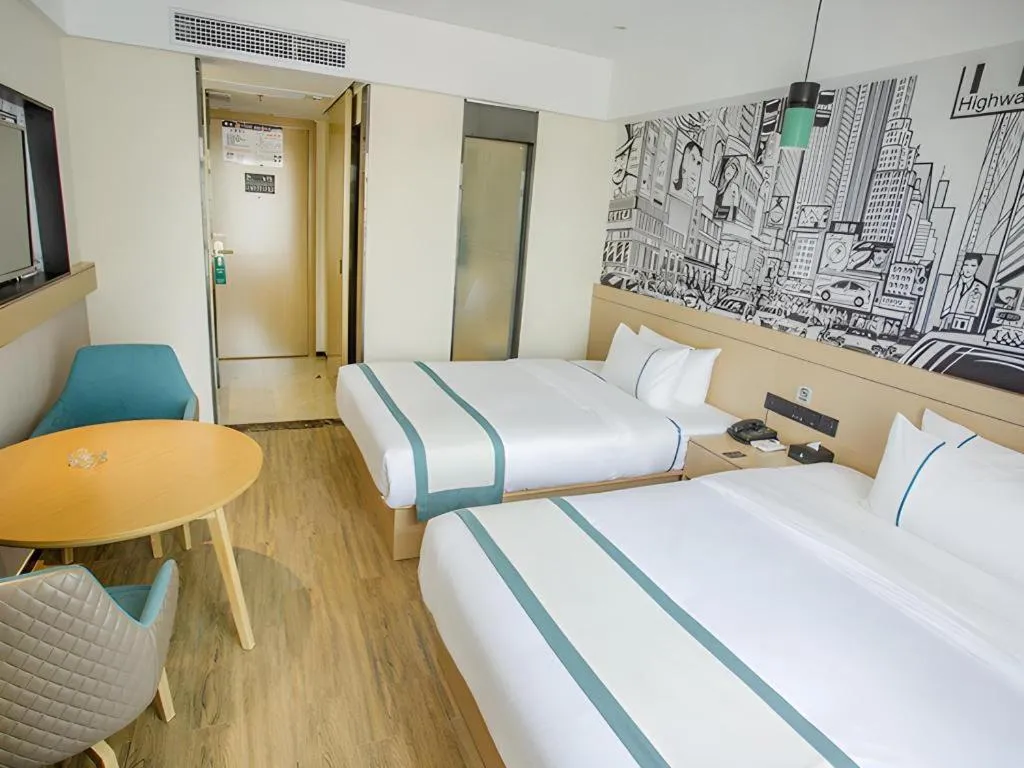 Bed in City Comfort Inn Yangxin High-speed Railway Station