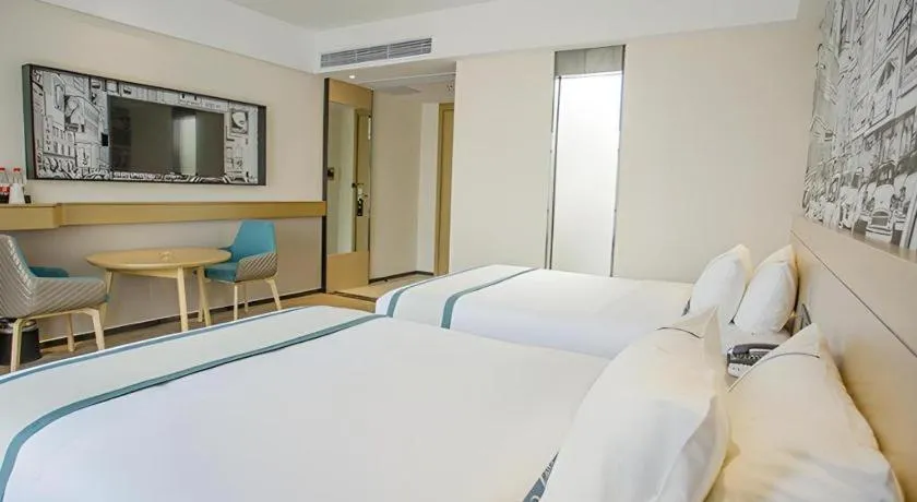 Bed in City Comfort Inn Yangxin High-speed Railway Station