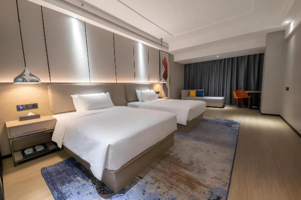 Bed in Borrman Hotel Changsha Meixi Lake West Bus Station Lugu