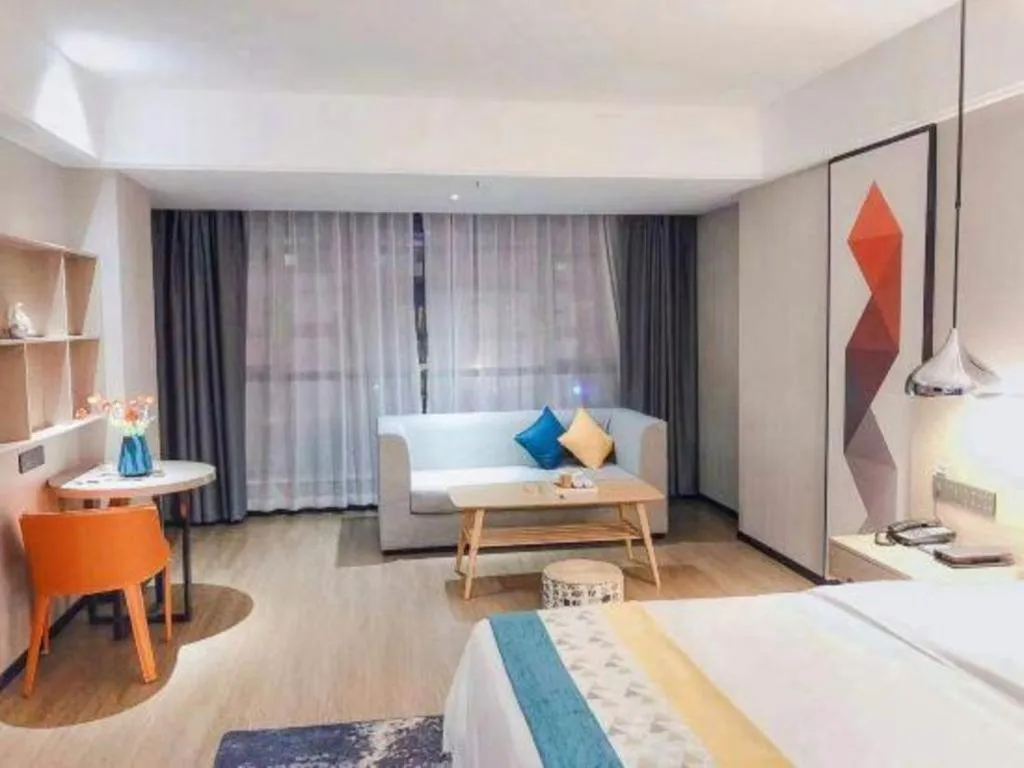 Bed in Borrman Hotel Changsha Meixi Lake West Bus Station Lugu