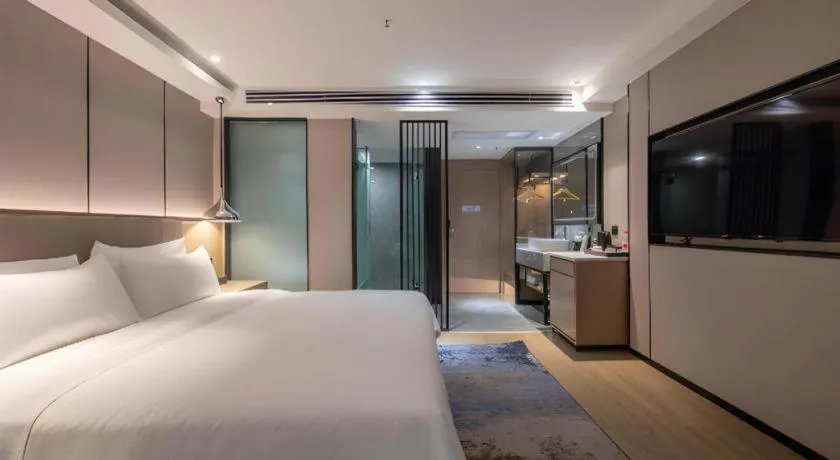 Bed in Borrman Hotel Changsha Meixi Lake West Bus Station Lugu